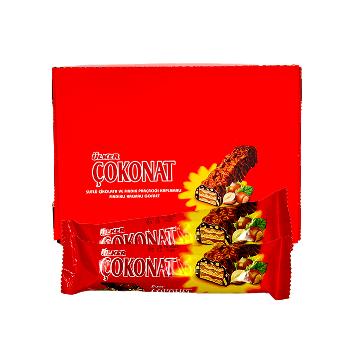 Numara-22 Ülker Çokonat Fındıklı Gofret 33 Gr 24 adet Numara-22 Ülker Çokonat Fındıklı Gofret 33 Gr 24 adet - Görsel 1